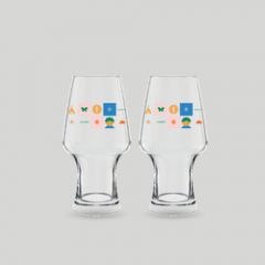 เซตของขวัญ แก้วน้ำ CHEERFUL COUPLE GLASS 565 ML – OUTDOOR FUN